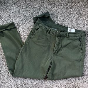 Cosmic Blue Love Cropped Khaki pants